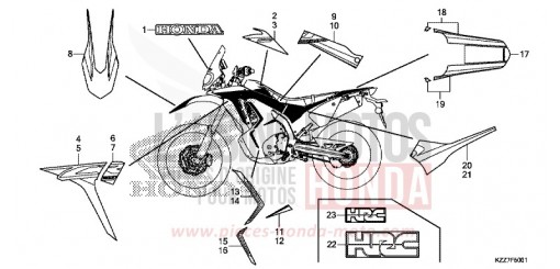 MARKE/STREIFEN (CRF250RL/RLA) CRF250RLAK de 2019